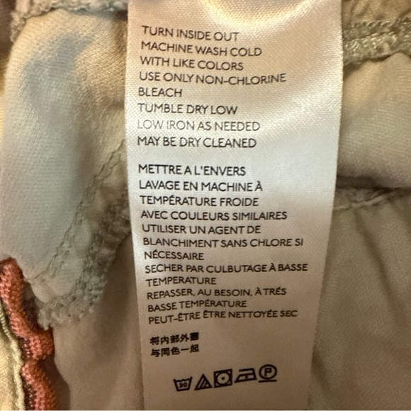 Anthropologie The Wanderer Cargo Pants Womens Size 29 Green Linen Blend - Picture 7 of 11